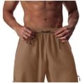 thumbnail image 4 of Styesk Men's Pants Men's Solid Color Drawstring Elastic Waistband Multi Pocket Workwear Pants, 4 of 7