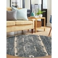 thumbnail image 5 of Unique Loom Portland Collection Area Rug - Depoe (7' Round Blue/Beige), 5 of 10
