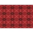 thumbnail image 1 of Ahgly Company Tapis d'Intérieur Rectangulaires Transitionnels Rouges Lavables à la Machine, 7 Pieds x 9 Pieds, 1 of 7