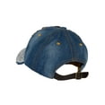 thumbnail image 3 of Top Headwear Dog Mom Paw Rhinestone Distressed Denim Baseball Hat - Denim, 3 of 4