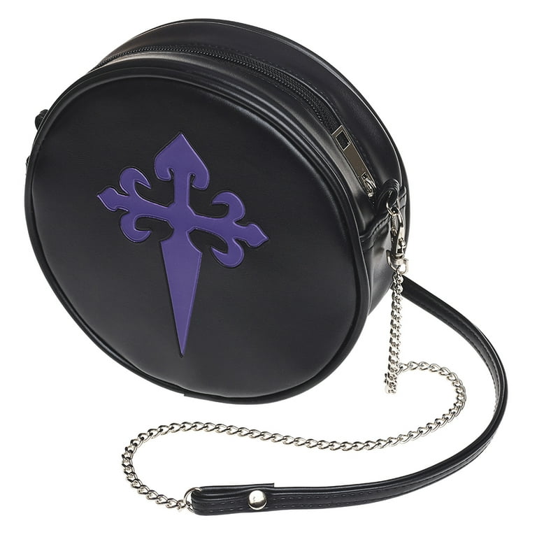 RBI Purse Handbag Purple Ankh Cross Medieval Dagger of Strength Round Victorian  Gothic Romance 