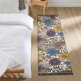 thumbnail image 3 of Yayeee Runner Rug for Bedroom 2'x6' Machine Washable Hallway Non Slip Mat, Blue Flowers, 3 of 8