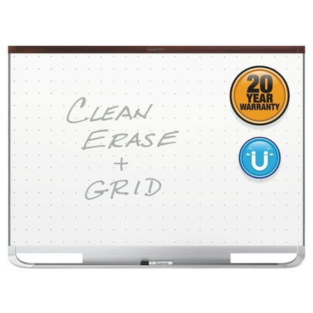 - Quartet Prestige 2 Magnetic Total Erase Whiteboard, 72 x 48, Mahogany Frame -QRTTEM547M