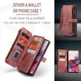 thumbnail image 5 of CaseMe Case for Samsung Galaxy S20 Wallet Case for Women Men, Fashion Durable PU Leather Magnetic Flip Lanyard Strap Wristlet Zipper Card Holder Wallet Phone Case for Samsung Galaxy S20 6.2-inch,Red, 5 of 11