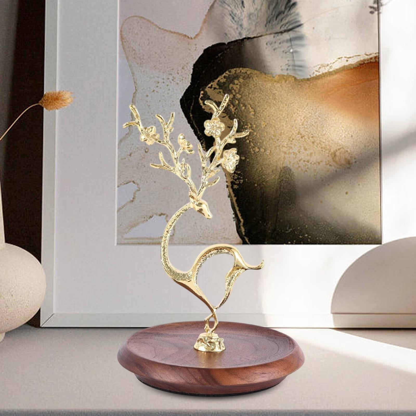 Milageto Storage Rack Jewelry Tree Stand Modern Jewelry Rack Earring Hanger Organizer for Earrings Necklace Hair Accessories , gold