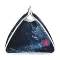 thumbnail image 3 of Lsque Heart Axolotl Printed Long Tissue Box Cover Holder, Facial Paper Organizer Dispenser,Triangle with Bottom Belt, PVC Leather Decorative Organizer, 3 of 9