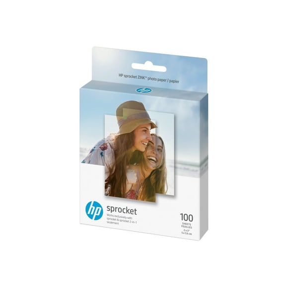 HP - Self-adhesive - white - 2 in x 3 in 100 sheet(s) photo paper - for Sprocket 200, Photo
