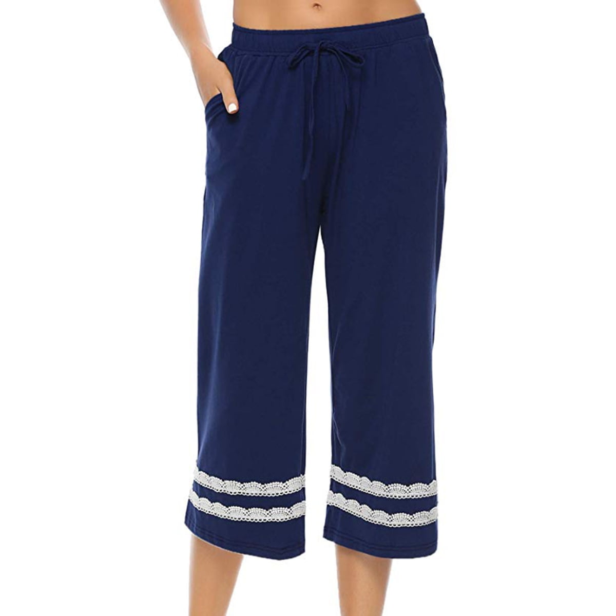 Mlpeerw Women Ladies Sleepwear Pajama Pants Sleep Cropped Lounge