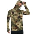 thumbnail image 3 of BiZtdJrK Camo Men's Fishing Hoodie UPF 50+ Sun Protection Long Sleeve Shirt with Neck Cover Camouflage L, 3 of 9