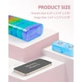 thumbnail image 7 of Weekly Pill Organizer 2 Times a Day with Same-Side Large Opening for Easy Use, Color Tracking 7 Day AM PM Pill Box with Dual Protection, BPA Free Pill Case for Vitamins, Fish Oils (Blue), 7 of 7