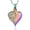 Rainbow, variant on Heart Crystal Setting Wing Cremation Jewellery Urns For Ashes Keepsake Necklace Always on my mind forever in my heart