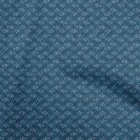 oneOone Cotton Silk Navy Blue Fabric Block Craft Projects Decor Fabric Printed By The Yard 42 Inch Wide-46