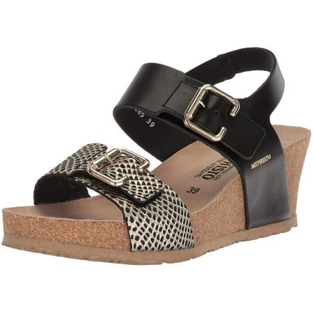 Mephisto Womens Lissandra Leather Open Toe Casual Ankle Strap Sandals