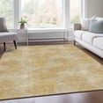 thumbnail image 6 of HomeRoots 677161 5 x 8 ft. Gold & Beige Abstract Transitional Washable Machine Made Rectangle Area Rug with UV Protection, 6 of 9