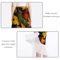 thumbnail image 2 of Leaves Chic Chiffon Women's Beach Summer Dress with Polyester Straps, 2 of 6