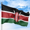 thumbnail image 1 of Kenya Drapeau d'Extérieur (2 X 3 Pi) par DreamController - Polyester Durable et Résistant à la Décoloration, à Double Piqûre, Oeillets en Laiton - Drapeau Africain Eastern Imprimé HD - Fabriqué aux É.-U., 1 of 6