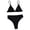 Black, variant on Ladies Swimsuits 2 Piece,Women V Neck Triangle Bikini Sets Cheeky High Cut Two Piece Swimsuit Spaghetti Straps Bathing Suit,Green,S