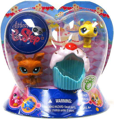 Littlest Pet Shop Set of 2 NEW Factory Sealed LPS Sets Monkey on Island and Cupcake Mouse #
