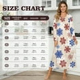 thumbnail image 7 of SEANATIVE Long Sleeve Nightgown for Women Cozy Full Length Bedroom Pajama Dress, Soft Sleepshirt Button Front Sleepshirt Nightshirts, S, Snowflake Beige, 7 of 7