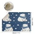 thumbnail image 4 of Qxltty Cute Polar Bears Pattern Leather Drying Mat for Kitchen Countertops Coffee Mats Hide Stain Quickly Absorbs Water Tableware Decor, 4 of 6