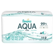 Pampers Aqua Pure Baby Wipes Unscented, 2-Pack, 112 Total Wipes (Select for More Options)