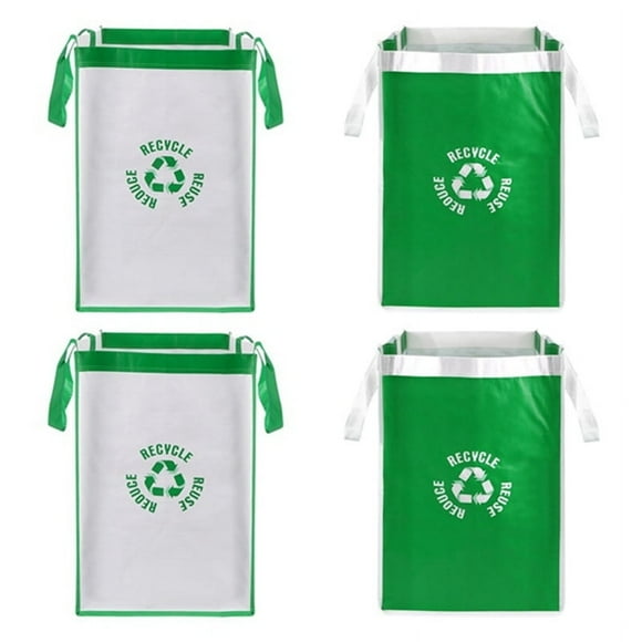 4PCS Recycle Waste Bin Bags for Kitchen Home Trash Sorting Bins Organizer Waterproof Baskets Compartment Container