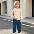 thumbnail image 3 of Boys Girls Sweatpants Elastic Waist Jogger Sports Pants with Pockets Straight Leg Ankle Cuff Bottoms for Outdoor Exercise, 3 of 9