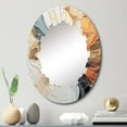 thumbnail image 3 of DESIGN ART Designart "Orange Blue Line Art Abstract Expressionism" Abstract Modern Wall Mirror 20in.x30in., 3 of 5