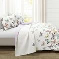 thumbnail image 6 of Lush Decor Flutter Butterfly Oversized Quilt Lilac 2Pc Set Twin, 6 of 11