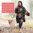 thumbnail image 4 of Wearable Oversized Blanket,Colorful Halloween Pumpkins Wearable Blanket Hoodie for Adults,Cozy Hooded Blankets with Super Pockets,Super Warm Fuzzy Pullover for Women & Men, 4 of 6