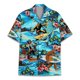 thumbnail image 3 of Camisa hawaiana con estampado 3D de mono y hojas florales para hombre, blusa gráfica de orangután, camisas hawaianas de manga corta para vacaciones de verano para la calle y la playa, 3 of 5