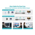 thumbnail image 5 of Monoprice Bidirectional USB-C to DisplayPort Cable - 4K60Hz, Thunderbolt 4/3 Compatible, Braided, 3ft, Black, 5 of 6