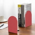 thumbnail image 5 of Lsque Red Polka Dot Printed Wood Bookends,Non-Skid Bookend for Shelves,Heavy Duty Support Bookends,Non-Slip Foam Pads for Office, Home, and Library,1 Pair, 5 of 8