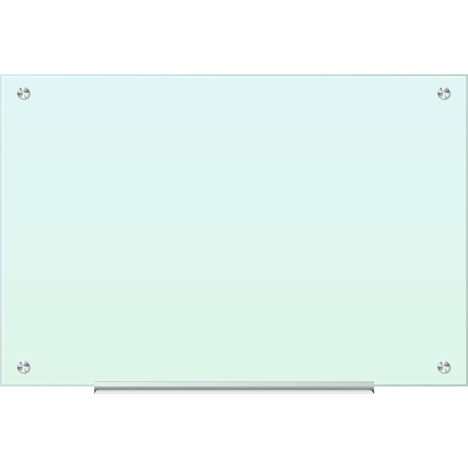 U Brands Glass Dry Erase Board 48 X 36 Inches White Frosted Surface Frameless