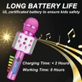 thumbnail image 4 of Kids Karaoke Microphone for Girl Toys: Christmas Birthday Gifts Ideas for 3 4 5 6 7 8 9 10 Year Old Girls, 4 of 6