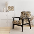 thumbnail image 2 of Designart "Vintage Autumn Floral Grace III" White Floral Upholstered Accent Chair - Cottage Arm Chair For Bedroom, 2 of 5