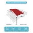 thumbnail image 5 of Quilts Twin Size Bedding Set, Red Solid Color Texture Lightweight Quilted Comforter, Simple Red Stripes Soft Reversible Bedspread Coverlet with Pillow Covers for All Season, 68" x 86", 5 of 7