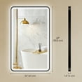 thumbnail image 3 of HOMCOM 40" x 24" LED Bathroom Mirror with Lights Wall Mounted Vanity Mirror, 3 of 9