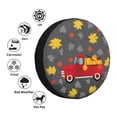 thumbnail image 4 of Sikiie Red Pickup Truck With Pumpkins PVC Leather Spare Tire Wheel Cover Spare Tire Cover, for Car Truck SUV Camper Trailer Universal Fit(14-17in)-14 inch, 4 of 6
