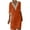 Orange, variant on Giftesty Summer Dresses for Women 2024 Fashion Women Summer Casual V-Neck Solid Color Short Sleeve Dress