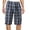 7 Black/Royal/White, variant on Men's Plaid Checkered Multi Pocket Elastic Waist Lightweight Casual Cargo Shorts (24 Gray/Black/White, 2XL)
