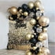 thumbnail image 2 of Kit de guirnalda de globos dorados y negros, confeti dorado, globo de látex de 30, 40, 50, decoración de fiesta de feliz cumpleaños y Baby Shower, 123 unidades, 2 of 4