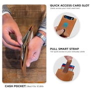 Serman Brands RFID Blocking Bifold | Slim Genuine Leather | Minimalist Front Pocket Wallets for Men | California Desert