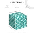 thumbnail image 3 of Uemuo Aquamarine Glitter1 Tissue Box Cover Holder, Square with Bottom Belt - PVC Leather Decorative Organizer for Tabletop, Bathroom, Car, Office, 3 of 8