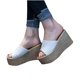 thumbnail image 3 of Sandalias Mujer Tacón inclinado Punta abierta Lentejuelas Zapatillas Cómodas Zapatos de playa Chanclas Wmkox8yii  hj789, 3 of 8
