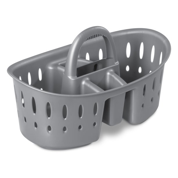 Sterilite Oval Bath Caddy Titanium Case of 6