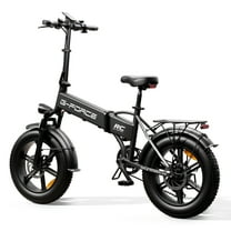 G-FORCE Electric Bike for Adults, 750W Ebike 48V 18Ah Battery, 20*4'' Fat Tire Men's Mountain Bike, Shimano 7 Speed, Full Suspension UL2849