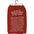 thumbnail image 1 of Primitives by Kathy 12 Days of Christmas at The Beach Dish Towel, 1 of 1