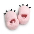 thumbnail image 6 of Soft Plush Animal Slip-on Slippers for Baby Boys Girls,Cute Fluffy Cartoon Monster Claw Baby Shoes for 0-18M, 6 of 7