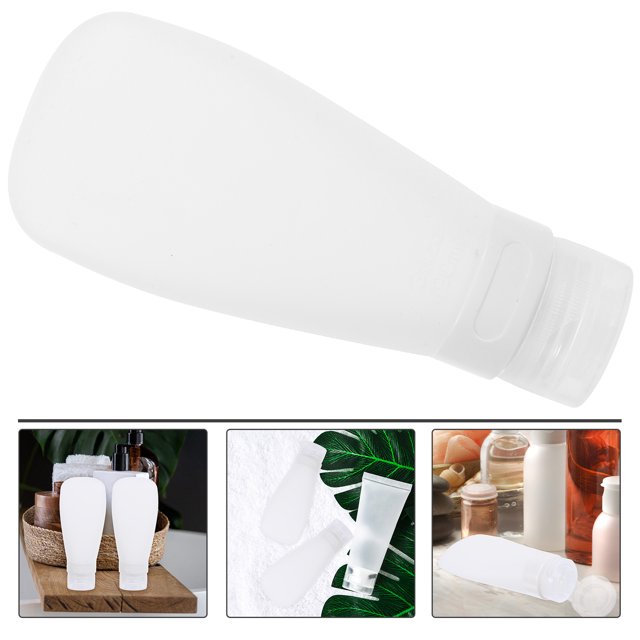 UPOUART Cosmetic Bottles White Silicone Lightweight Storage Bottles for Liquid and Lotion